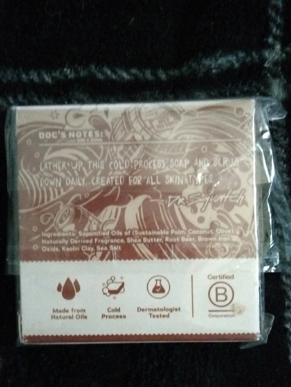 Dr. Squatch Root Beer Bricc Men's Soap - Brown & Cream